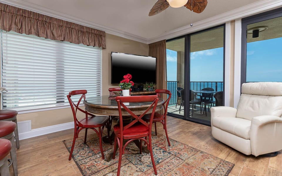 Gather at the dining table for a delicious meal or family game night