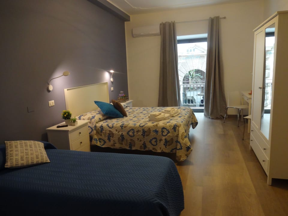 Classic Triple Room, 1 Bedroom, City View | Premium bedding, memory foam beds, desk, cribs/infant beds