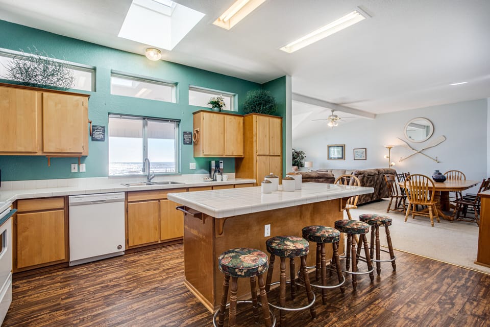 The large kitchen is great for the chef!