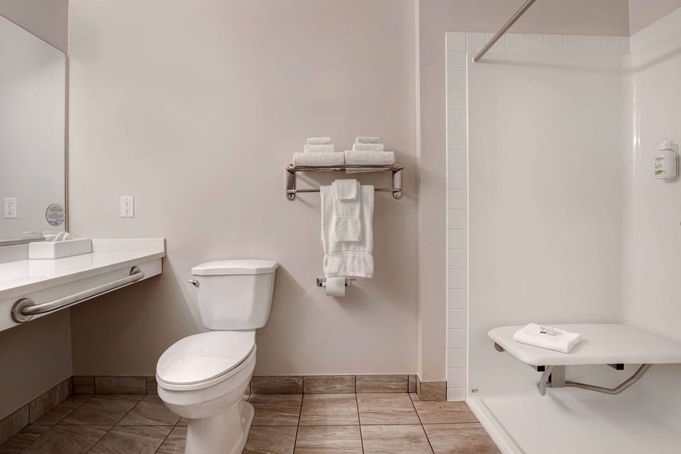 Business Room, 2 Queen Beds | Accessible bathroom