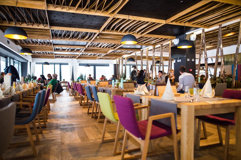 Lunch and dinner served, local and international cuisine