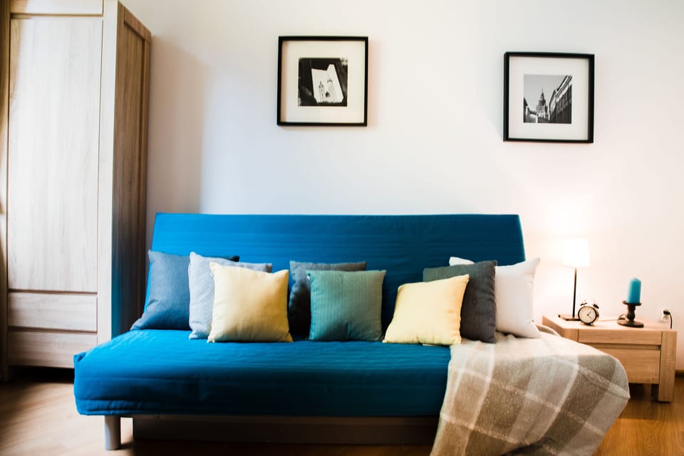Apartment | Living area | 43-inch flat-screen TV with cable channels, TV
