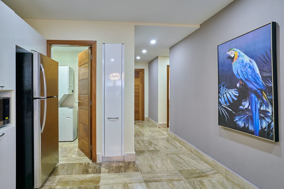 Standard Condo, 2 Bedrooms, Partial Ocean View | Private kitchen | Highchair, dining tables