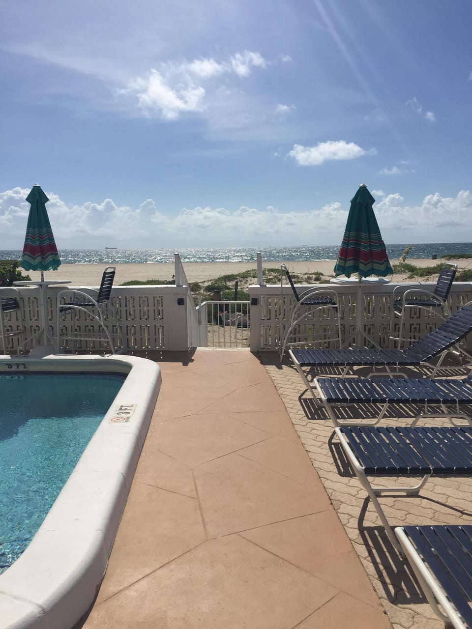 pool & beach is 10 steps from elevator