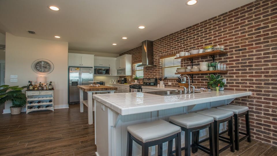 Kitchen view from dining area. All new appliances April 2023.
