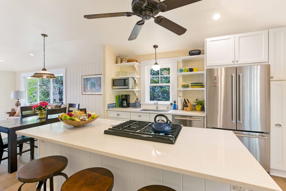 Have fun cooking and eating in this great space.