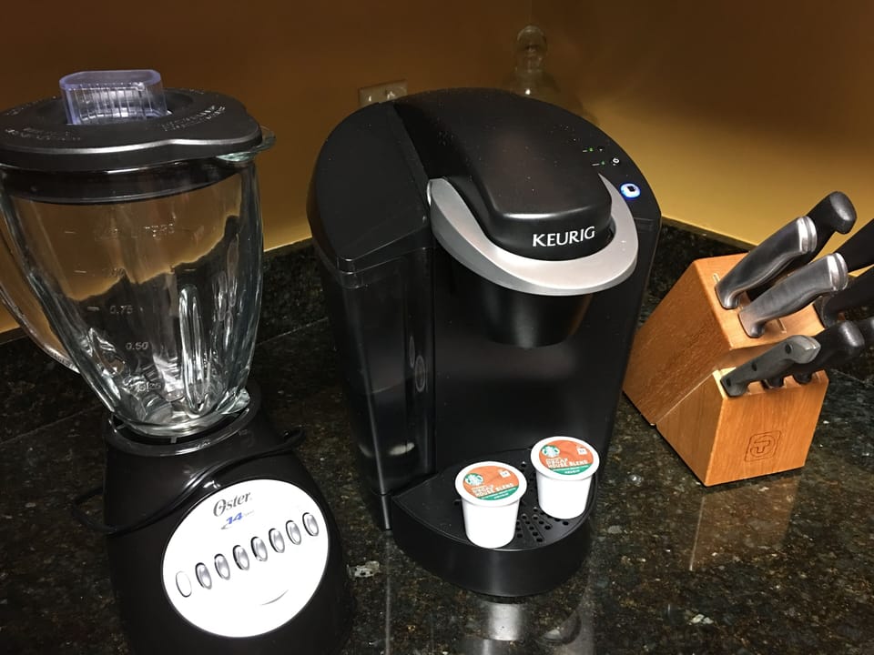 Blender, Keurig and drip coffee maker, electric griddle and more.


