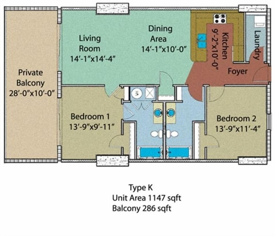 Unit 1607 floor plan