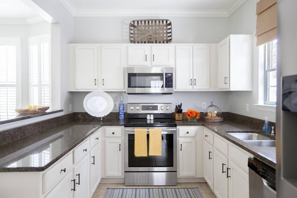 You'll love our fully stocked, sparkling kitchen!