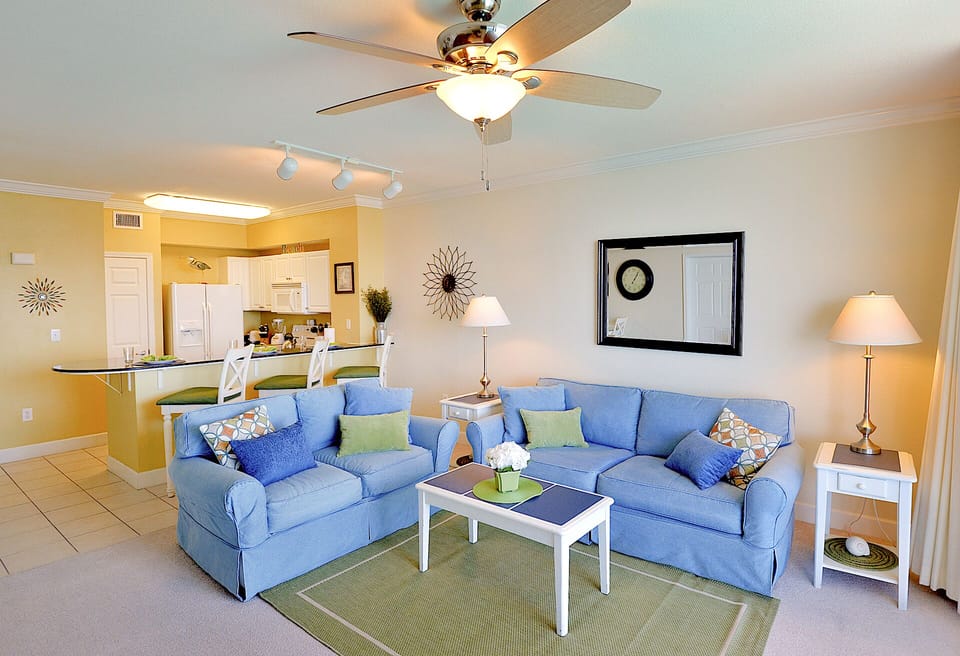 Living Room sofa opens up to a QUEEN SIZE bed.  Sleeps 2. 