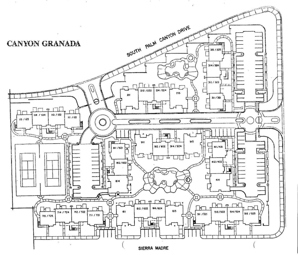Canyon Granada Palm Springs - Map Plan