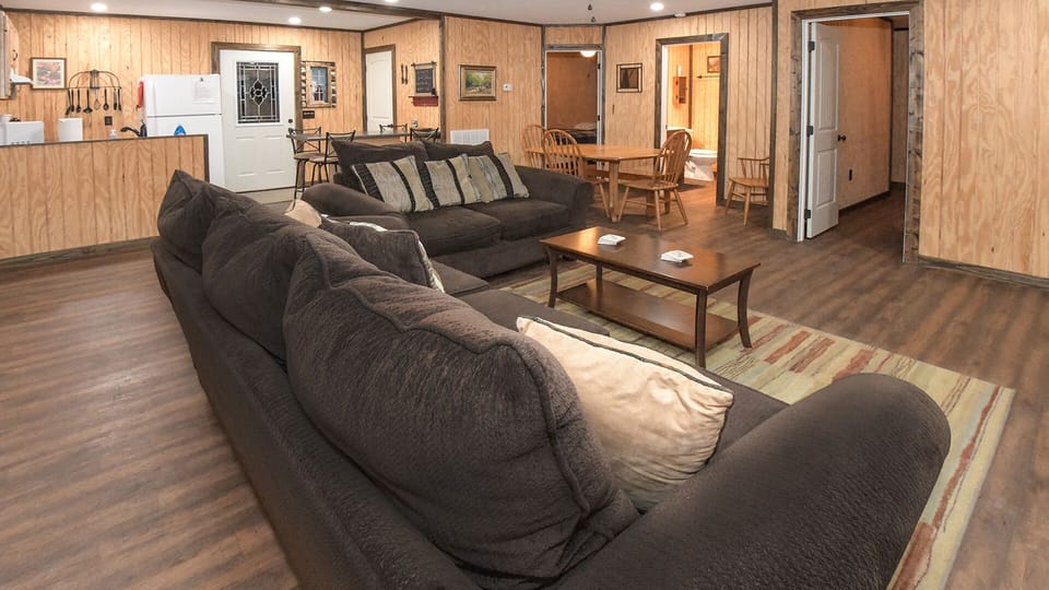 Great Room, Kitchen, Dining from Bedroom