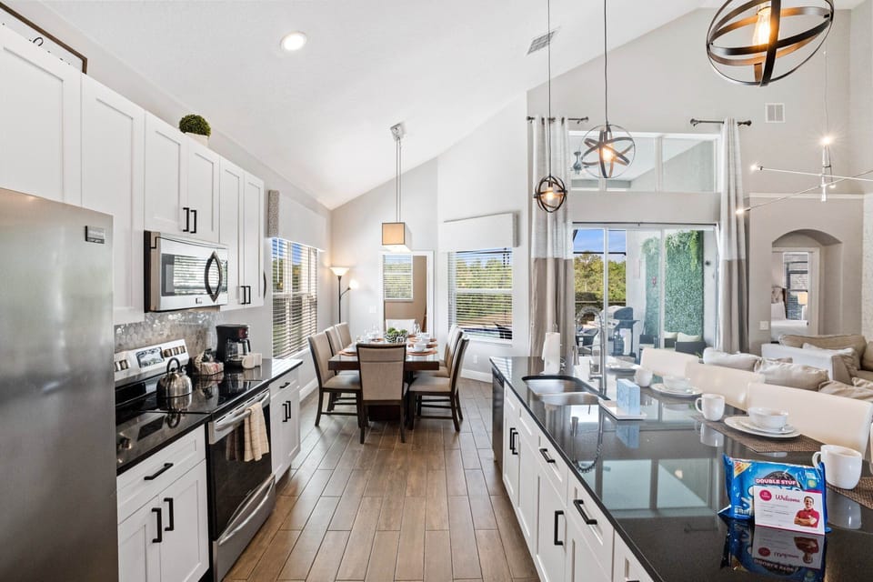 Our kitchen is fully equipped to inspire your culinary adventures. From state-of-the-art appliances to ample countertop space, it's designed to make cooking a joyous experience.