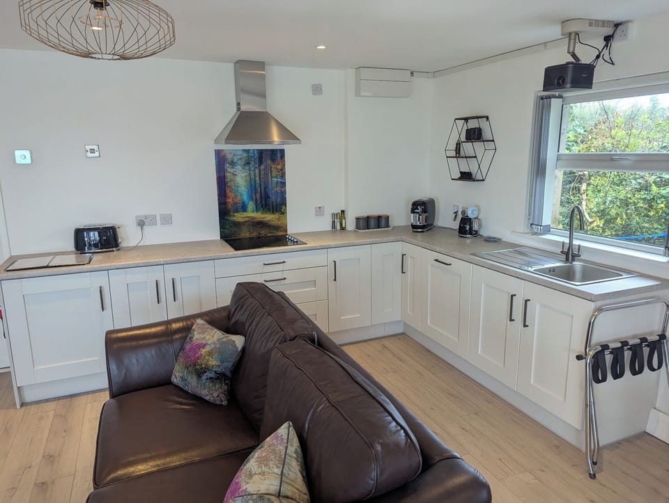 Family Cabin | Private kitchen | Coffee/tea maker, electric kettle, highchair