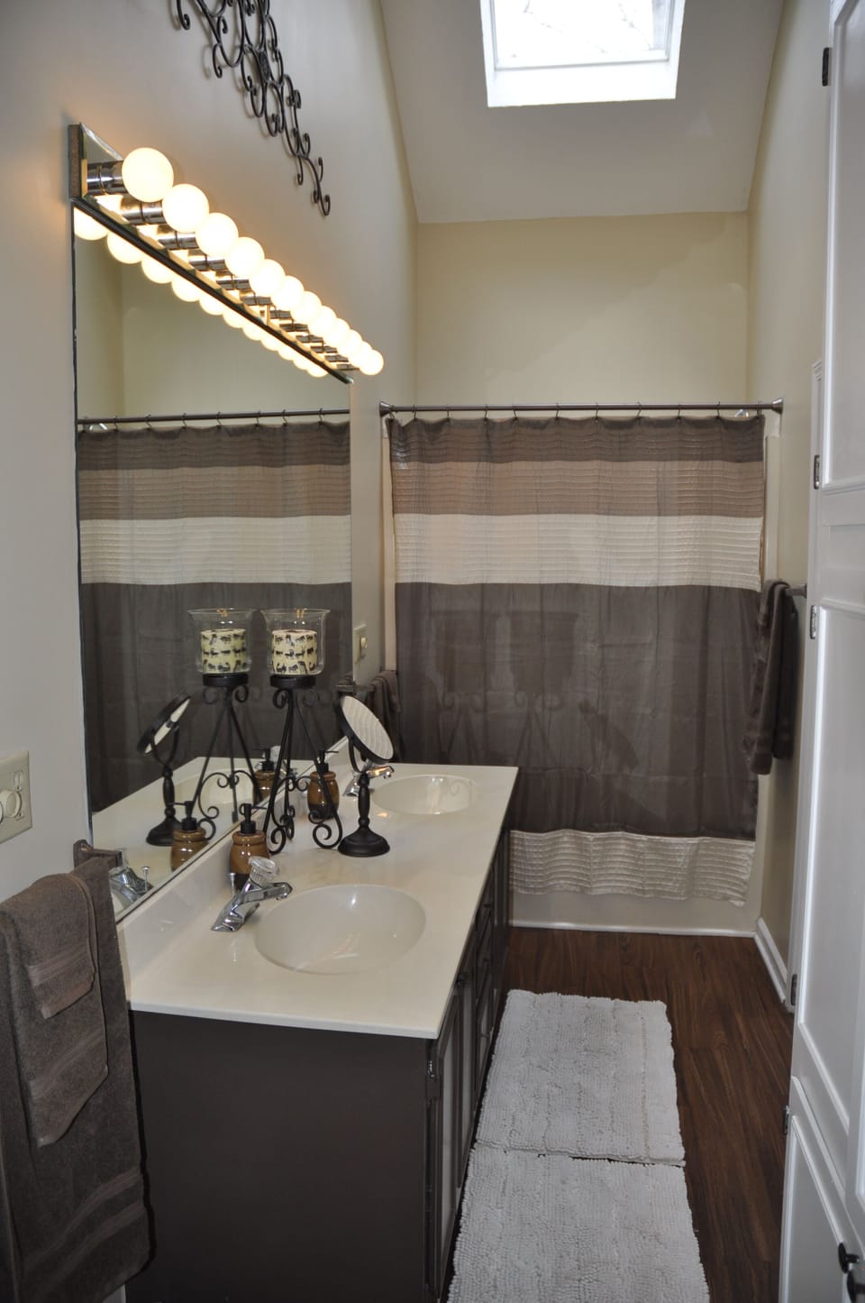 Master bathroom with skylight