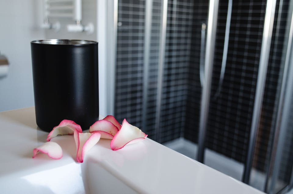 Deluxe Double Room, Terrace, City View | Bathroom | Shower, free toiletries, hair dryer, bidet