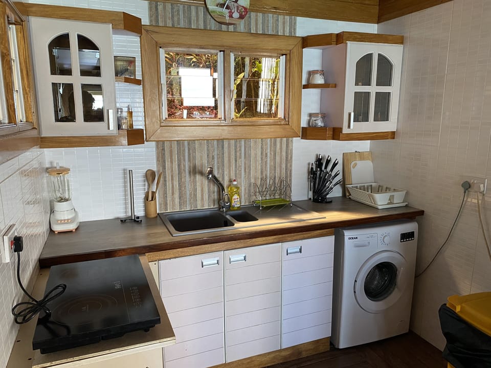 Panoramic Villa, 1 Bedroom | Private kitchen | Coffee/tea maker, full-size fridge, microwave, oven