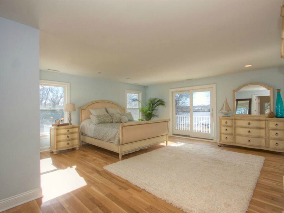 Master bedroom (king) with a sitting area.