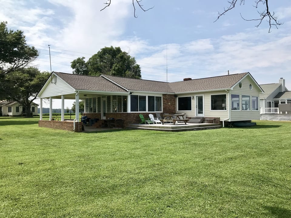 Side view of property