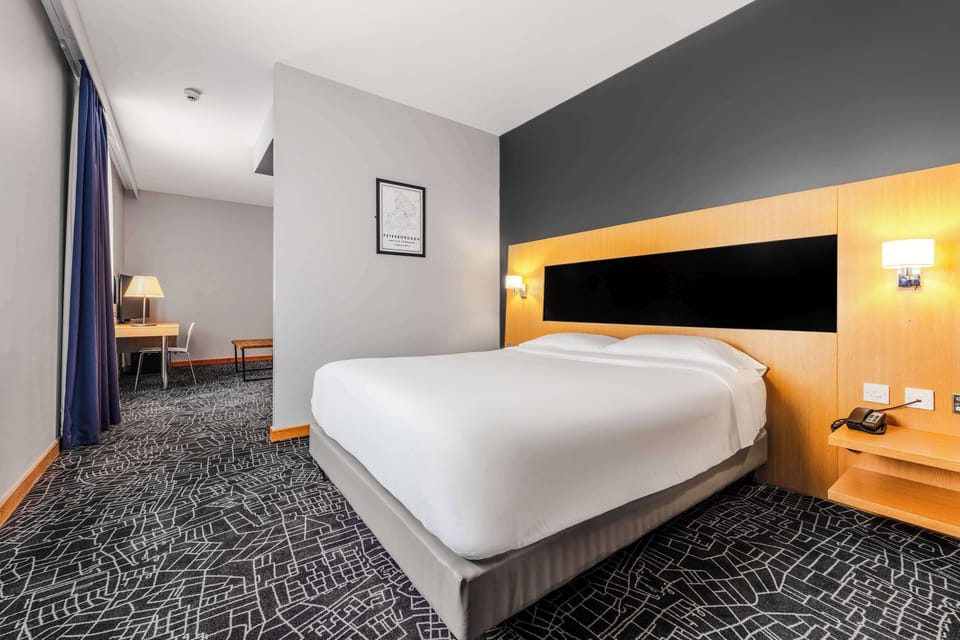 In-room safe, desk, laptop workspace, blackout drapes