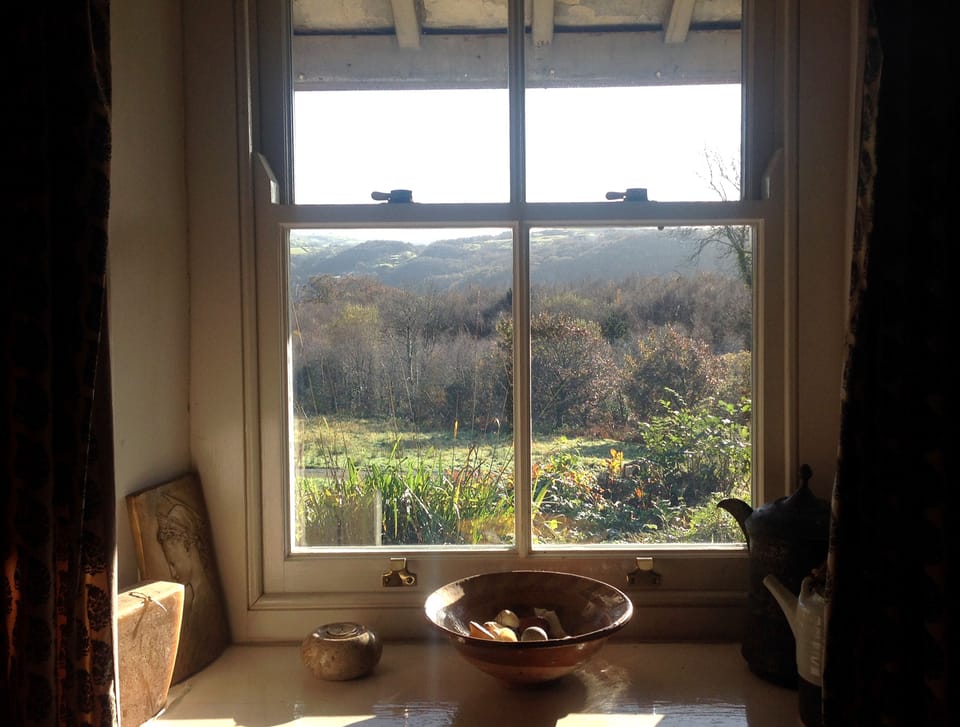 View of woodland and mountains from Double Bedroom 1 window
