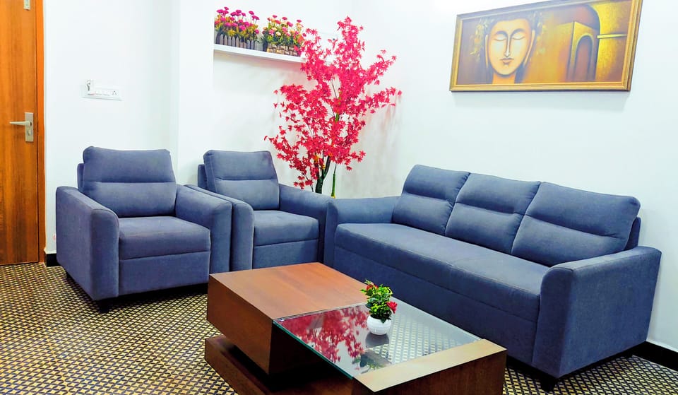 Elite Apartment | Living area | 55-inch LED TV with digital channels, TV