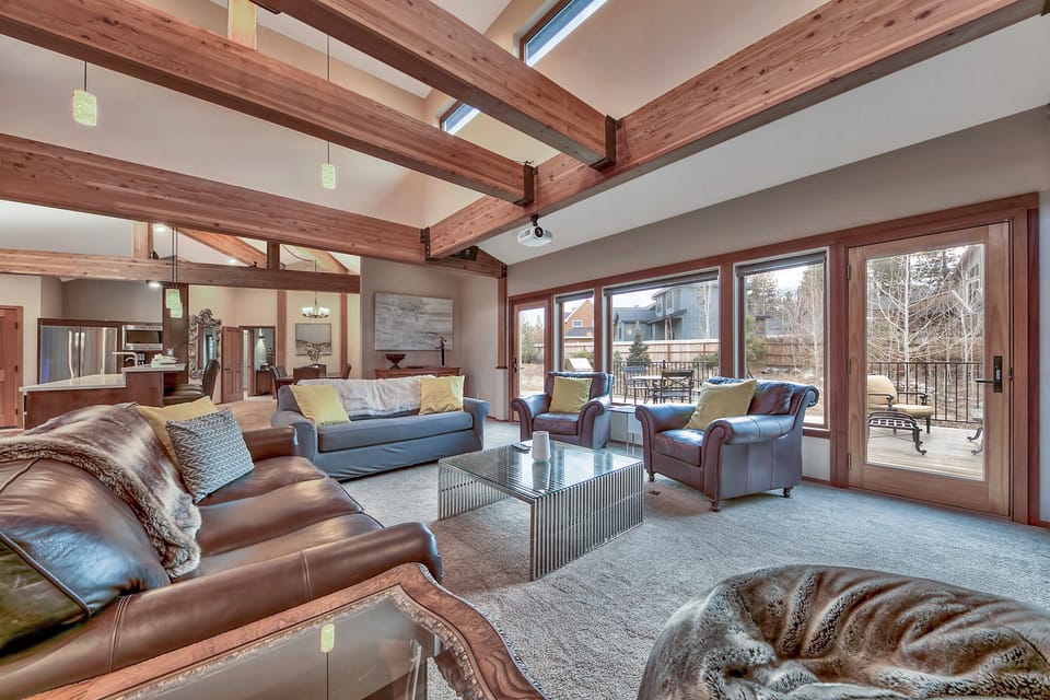 Great Room With Views to the Yard and Deck