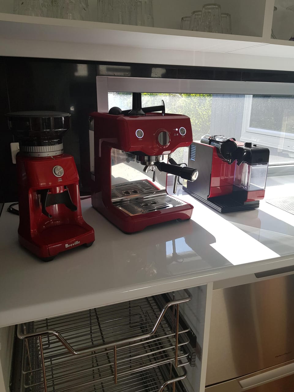 Breville coffee grinder, Breville coffee maker and pod coffee maker