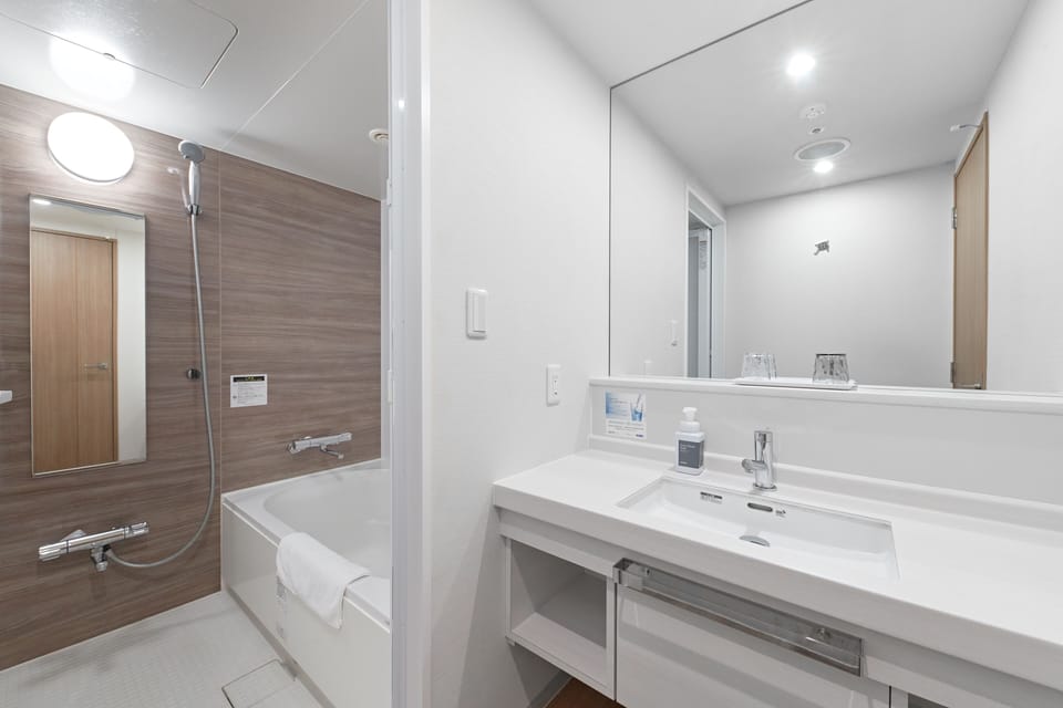 Deluxe Twin Room, Non Smoking | Bathroom | Combined shower/tub, free toiletries, hair dryer, slippers