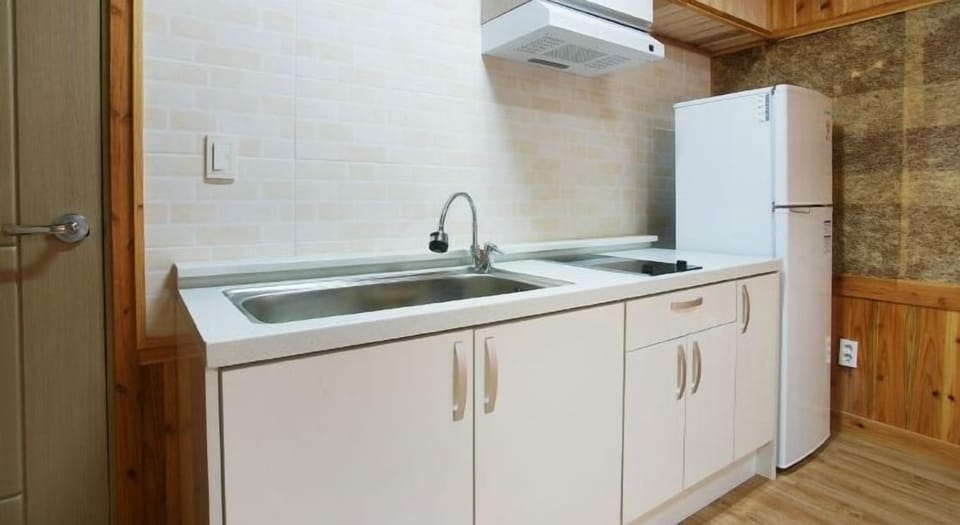 Traditional Double Room (15 PY) | Private kitchenette | Full-size fridge, microwave, stovetop, electric kettle
