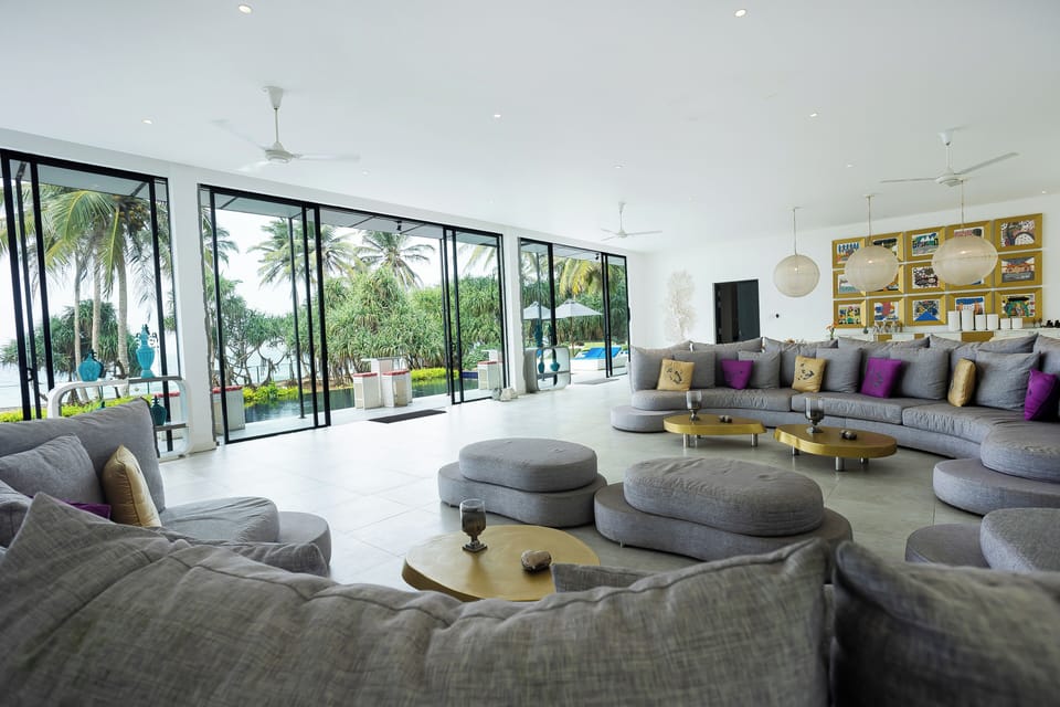 Luxury Villa, 4 Bedrooms, Ocean View | Living area | 32-inch LCD TV with cable channels