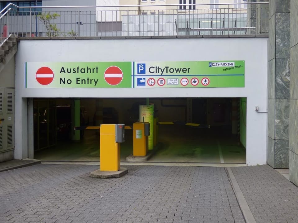 Extended parking (subject to charges), car charging station