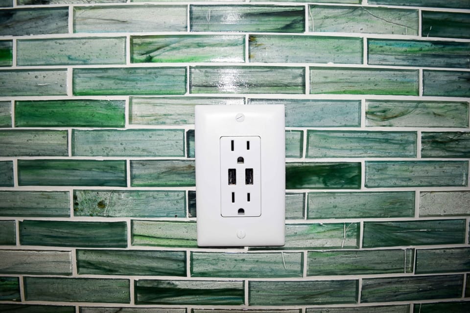 Find "extras" throughout - like this convenient USB charging plug in the kitchen