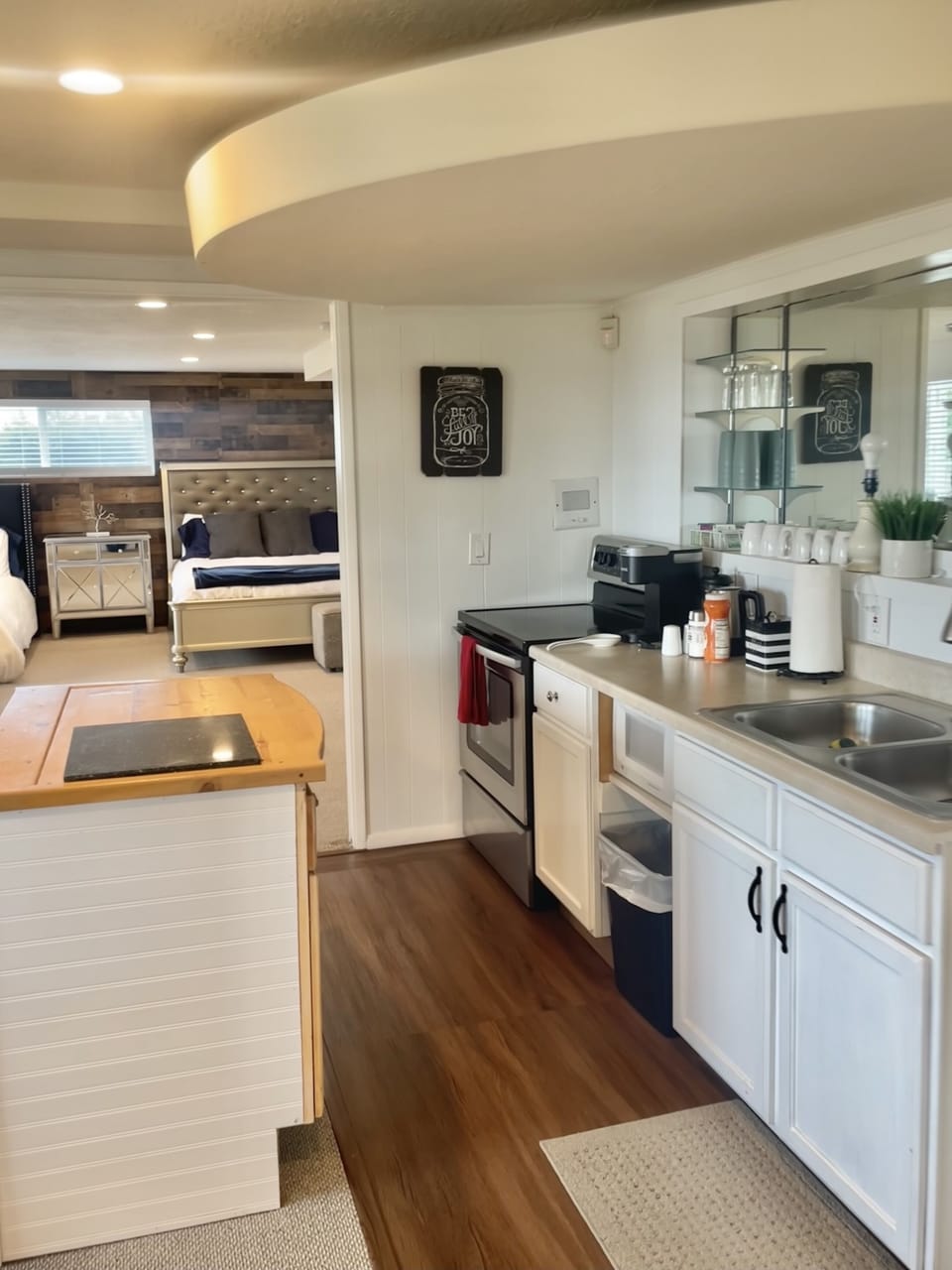 Open kitchen with island