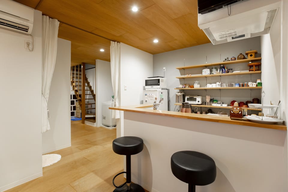 Shared fridge, microwave