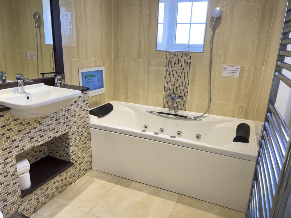 Double or Twin Room | Bathroom | Combined shower/tub, jetted tub, free toiletries, hair dryer