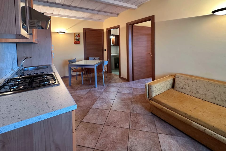 Classic Apartment, 1 Bedroom, Balcony, Mountainside | Living area | Flat-screen TV