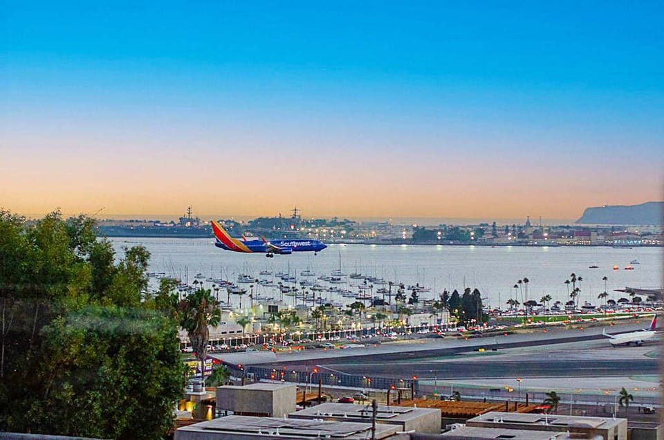 Enjoy the unique views of planes taking off and landing, adding a touch of excitement to your serene stay.