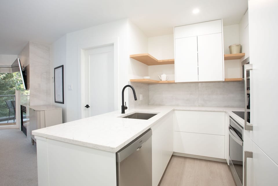 Fresh bright new kitchen