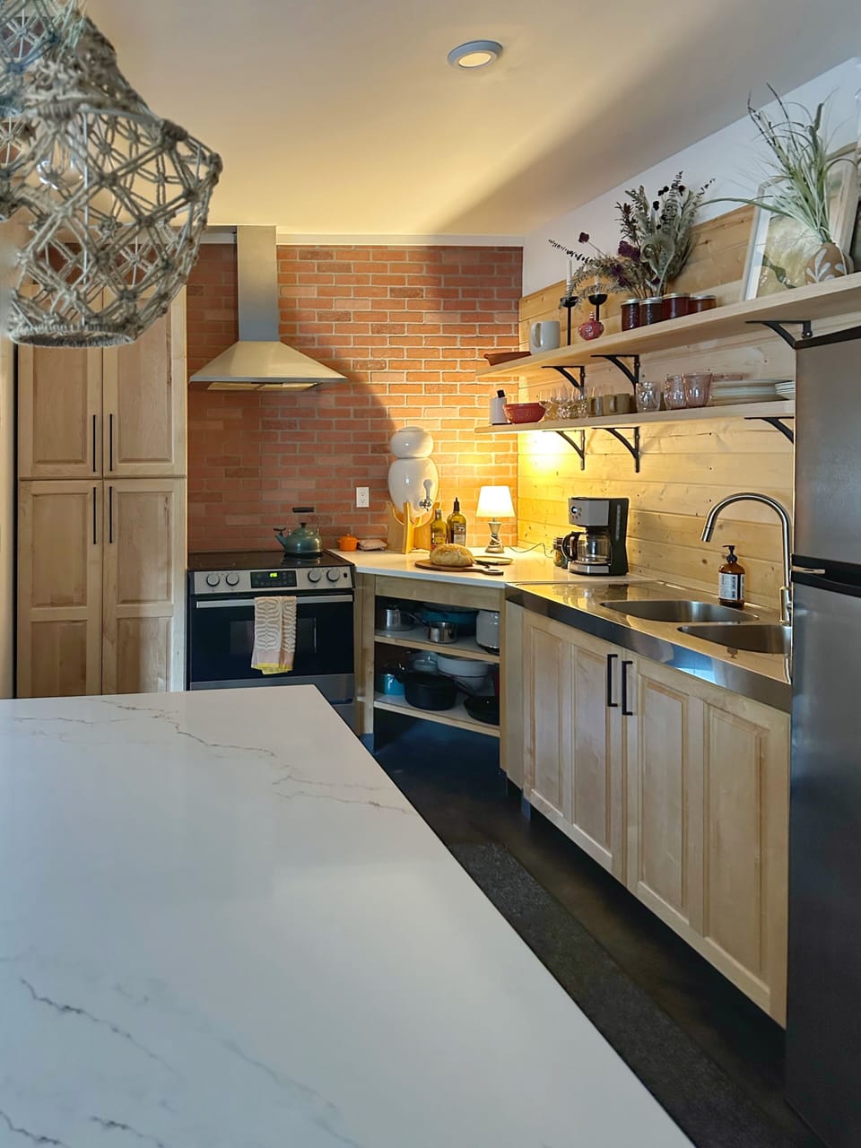 Rattan light fixture lends warmth and style 