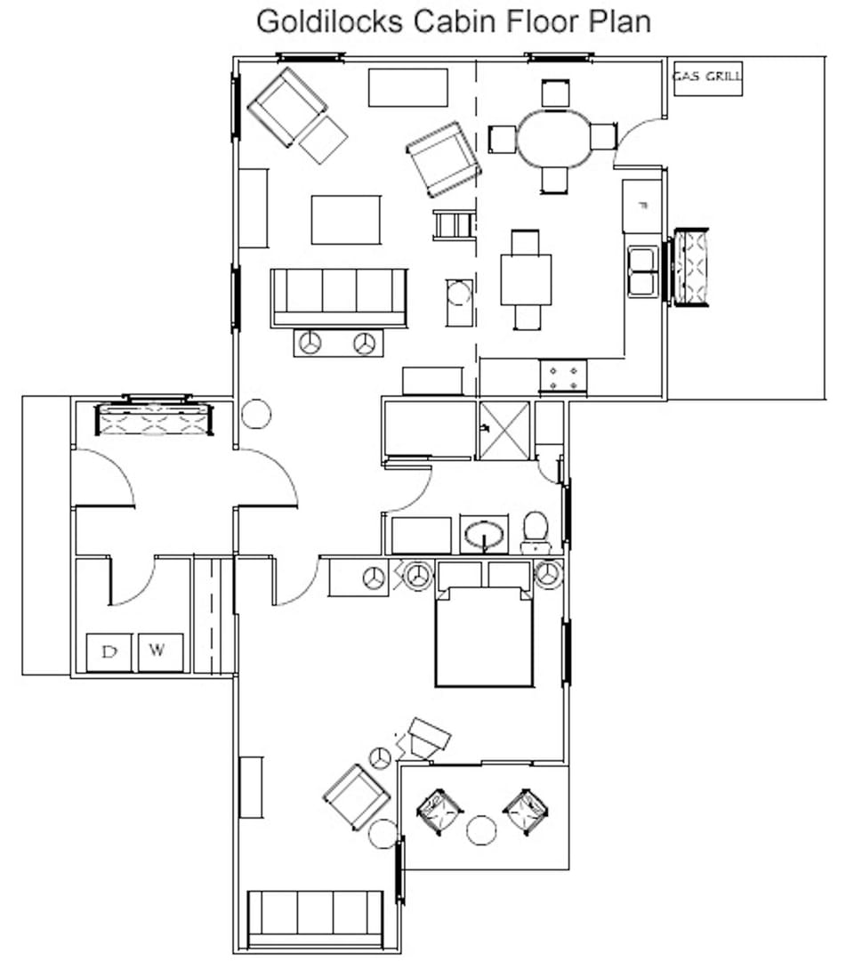 Goldilocks Cabin Floorplan