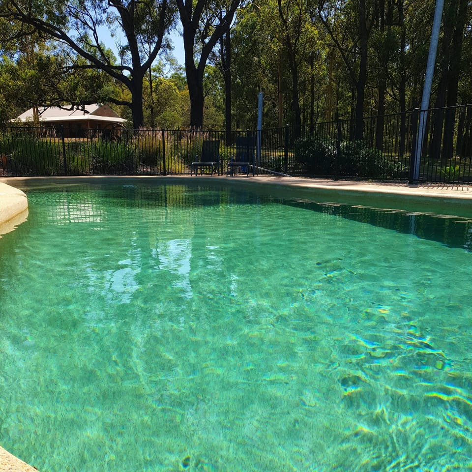 12 metre resort style salt water swimming pool shared between the cottages