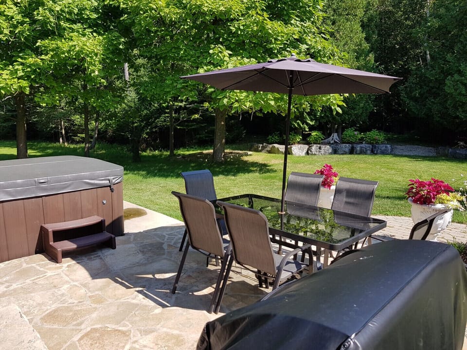 Hot tub and patio