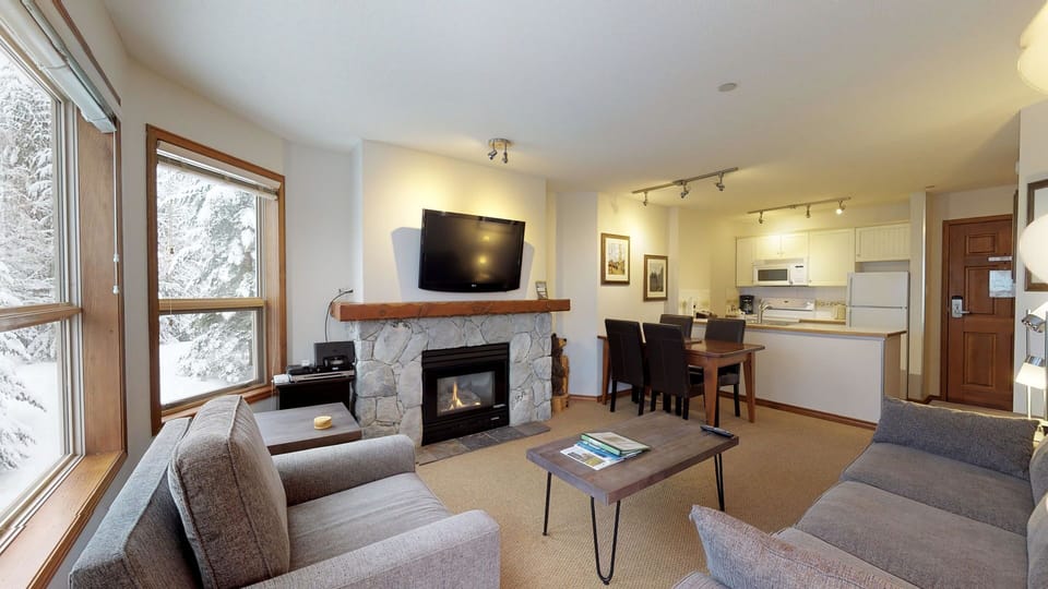 Living Area and Gas Fireplace