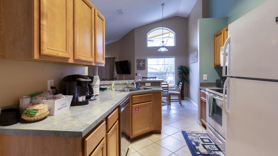 Fully stocked kitchen