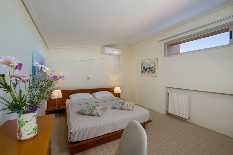 A separate big bedroom with double bed