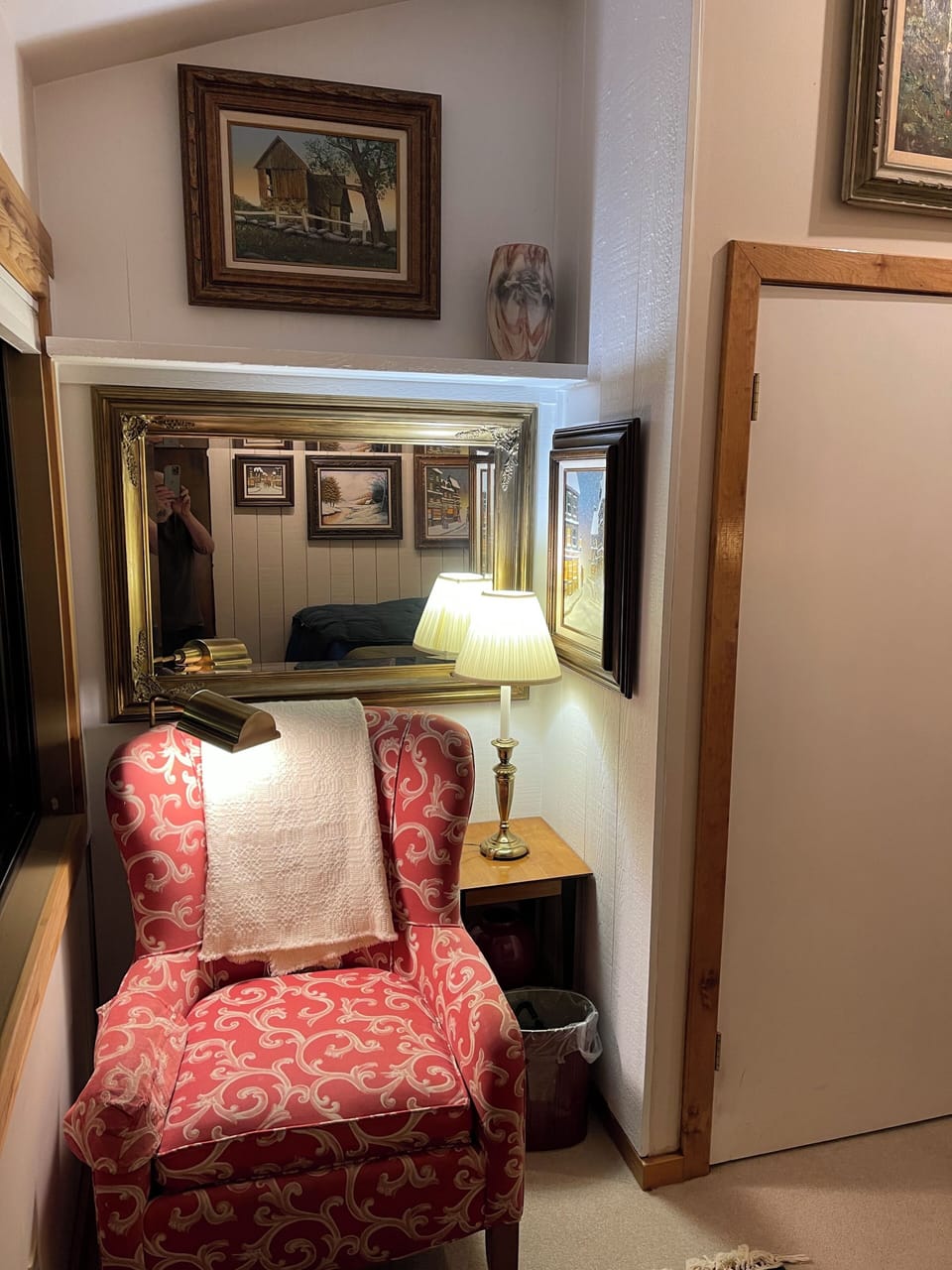 Great views from guest bedroom reading area. 