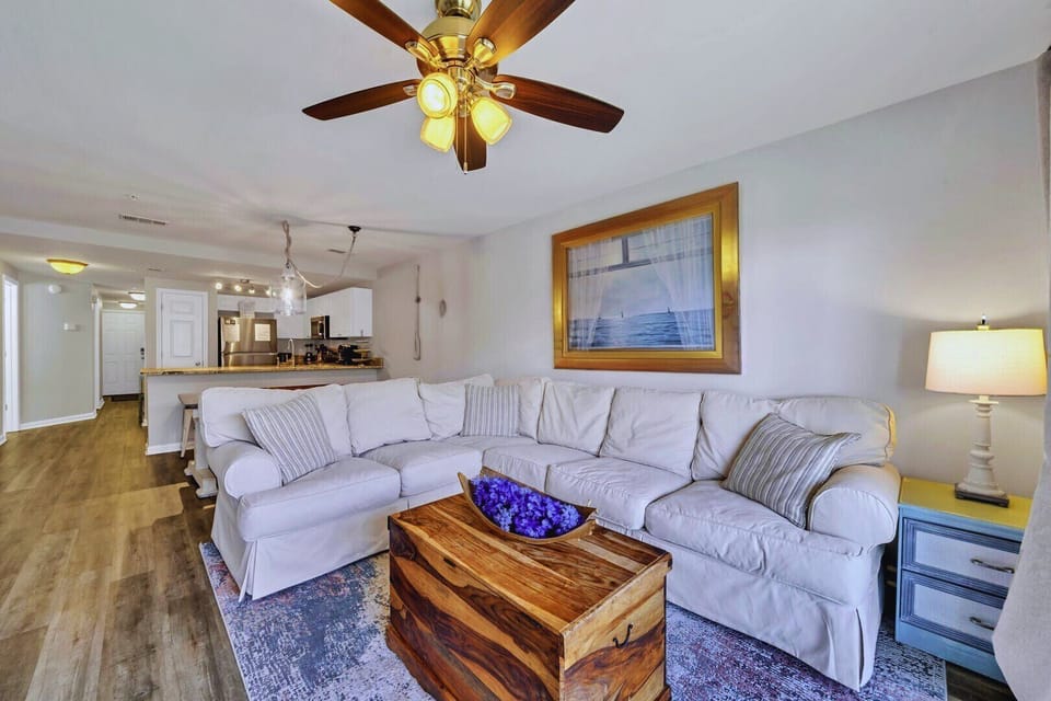 Open Floor Plan Shared With Living and Kitchen Areas