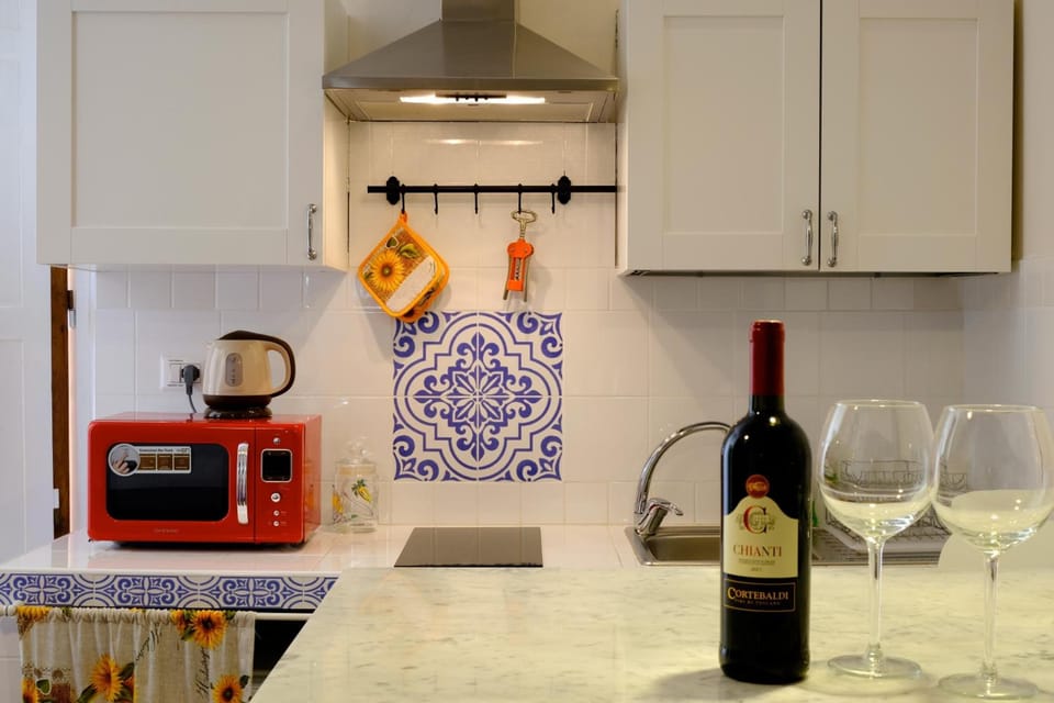 Shared fridge, microwave, coffee/tea maker, electric kettle