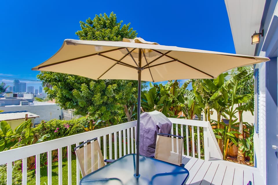 Capture scenic views of downtown from the deck—a perfect spot to enjoy the cityscape.